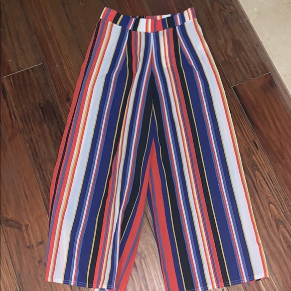 Boohoo Pants - New Boohoo striped pants size 6